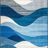 Vibrant Fluid Brushstroke Composition(Blue)