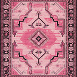 Ultra Soft Area Rug, Non Slip, Stain Resistant, Washable Area Rugs for Living Room, Bedroom, Rustic Pink Cowgirl Boots Motif(Pink)
