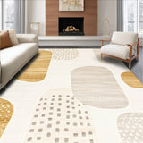 Ultra Soft Area Rug, Non Slip, Stain Resistant, Washable Area Rugs for Living Room, Bedroom, Palomino Beige Cow Print Area Modern Animal Skin Design(Beige)