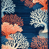 Ultra Soft Area Rug, Non Slip, Stain Resistant, Washable Area Rugs for Living Room, Bedroom, Whimsical White Trellis Aesthetic(Blue)