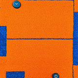 Ultra Soft Area Rug, Non Slip, Stain Resistant, Washable Area Rugs for Living Room, Bedroom, Striking Graphic Tech-Inspired Design(Orange)