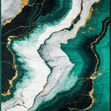 Dynamic Green Textured Composition(Green)