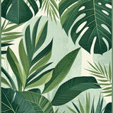 Contemporary Leaf Print Elegance(Green)