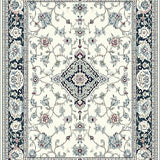 Ultra Soft Area Rug, Non Slip, Stain Resistant, Washable Area Rugs for Living Room, Bedroom, Contemporary Subtle Patterned Motif(White)