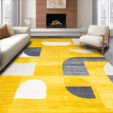 Ultra Soft Area Rug, Non Slip, Stain Resistant, Washable Area Rugs for Living Room, Bedroom, Elegant Modern Yellow Gradient Pattern(Yellow)