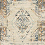 Ultra Soft Area Rug, Non Slip, Stain Resistant, Washable Area Rugs for Living Room, Bedroom, Cozy Distressed Ethnic Print(Beige)