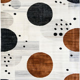Ultra Soft Area Rug, Non Slip, Stain Resistant, Washable Area Rugs for Living Room, Bedroom, Charming Rustic Cowhide Motif(Beige)