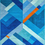 Stylish Transitional Wave Motif(Blue)