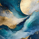 Vibrant Ocean Inspired Swirl Design(Blue)