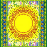 Ultra Soft Area Rug, Non Slip, Stain Resistant, Washable Area Rugs for Living Room, Bedroom, Joyful Abstract Sunburst Theme(Yellow)
