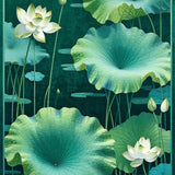 Ultra Soft Area Rug, Non Slip, Stain Resistant, Washable Area Rugs for Living Room, Bedroom, Vibrant Green Lotus Leaf Aesthetic(Green)