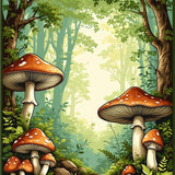 Vibrant Abstract Woodland Imagery(Green)