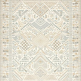 Ultra Soft Area Rug, Non Slip, Stain Resistant, Washable Area Rugs for Living Room, Bedroom, Vibrant Modern Symmetrical Design(Beige)
