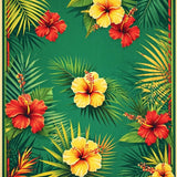 Ultra Soft Area Rug, Non Slip, Stain Resistant, Washable Area Rugs for Living Room, Bedroom, Tropical Floral Vintage Aesthetic(Green)
