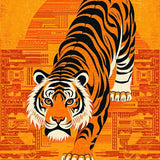 Ultra Soft Area Rug, Non Slip, Stain Resistant, Washable Area Rugs for Living Room, Bedroom, High Pile Animal Print Bathroom Accent Carpet(Orange)