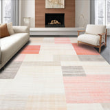 Ultra Soft Area Rug, Non Slip, Stain Resistant, Washable Area Rugs for Living Room, Bedroom, Pink Cream Abstract Area Chic Style(Pink)
