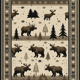 Ultra Soft Area Rug, Non Slip, Stain Resistant, Washable Area Rugs for Living Room, Bedroom, Vintage Lodge Natural Aesthetic(Brown)