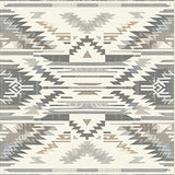 Ultra Soft Area Rug, Non Slip, Stain Resistant, Washable Area Rugs for Living Room, Bedroom, Elegant Greige Aztec Patterned With Layered Linear And Chevron Details(Gray)