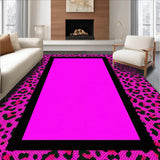 Ultra Soft Area Rug, Non Slip, Stain Resistant, Washable Area Rugs for Living Room, Bedroom, Stylish Colorful Cheetah Print(Pink)