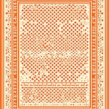 Ultra Soft Area Rug, Non Slip, Stain Resistant, Washable Area Rugs for Living Room, Bedroom, Unique Contemporary Tiled Composition(Orange)