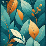 Modern Irregular Geometric Floral Style(Blue)