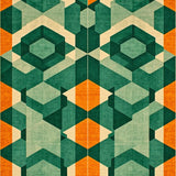 Earthy Tones Abstract Tiled Motif(Green)