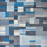 Ultra Soft Area Rug, Non Slip, Stain Resistant, Washable Area Rugs for Living Room, Bedroom, Elegant Abstract Swirl Composition(Blue)