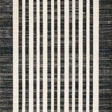 Ultra Soft Area Rug, Non Slip, Stain Resistant, Washable Area Rugs for Living Room, Bedroom, Stylish Black And White Stripe Rug: Absorbent Doorway Rug(Black)
