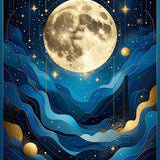 Ultra Soft Area Rug, Non Slip, Stain Resistant, Washable Area Rugs for Living Room, Bedroom, Enchanting Celestial Harmony Visuals(Blue)
