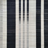 Ultra Soft Area Rug, Non Slip, Stain Resistant, Washable Area Rugs for Living Room, Bedroom, Sleek Striped Runner with Alternating Narrow and Wide Black White Bands(Black)