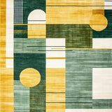 Ultra Soft Area Rug, Non Slip, Stain Resistant, Washable Area Rugs for Living Room, Bedroom, Tonal Geometric Fluffy for Living Area(Yellow)