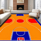 Ultra Soft Area Rug, Non Slip, Stain Resistant, Washable Area Rugs for Living Room, Bedroom, Bold Flame Motif with Energy(Orange)