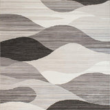 Ultra Soft Area Rug, Non Slip, Stain Resistant, Washable Area Rugs for Living Room, Bedroom, Sleek Modern Abstract Aesthetic(Gray)