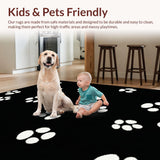 Ultra Soft Area Rug, Non Slip, Stain Resistant, Washable Area Rugs for Living Room, Bedroom, Whimsical Soft Textured Animal Print(Black)
