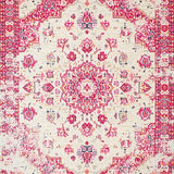 Ultra Soft Area Rug, Non Slip, Stain Resistant, Washable Area Rugs for Living Room, Bedroom, Sophisticated Floral Medallion Style(White)