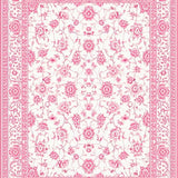 Ultra Soft Area Rug, Non Slip, Stain Resistant, Washable Area Rugs for Living Room, Bedroom, Artful Distressed Floral Visualization(White)