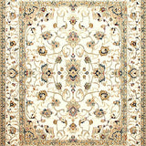 Ultra Soft Area Rug, Non Slip, Stain Resistant, Washable Area Rugs for Living Room, Bedroom, Rustic Distressed Botanical Elegance(Beige)