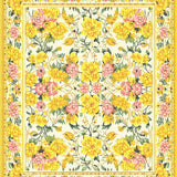 Ultra Soft Area Rug, Non Slip, Stain Resistant, Washable Area Rugs for Living Room, Bedroom, Elegant Pastel Floral Fusion(Yellow)
