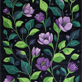 Ultra Soft Area Rug, Non Slip, Stain Resistant, Washable Area Rugs for Living Room, Bedroom, Vivid Botanical Dreamscape Design(Black)