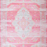 Ultra Soft Area Rug, Non Slip, Stain Resistant, Washable Area Rugs for Living Room, Bedroom, Rustic Textured Geometric Harmony(Pink)