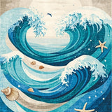 Elegant Ocean Wave Aesthetic(Blue)