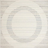 Ultra Soft Area Rug, Non Slip, Stain Resistant, Washable Area Rugs for Living Room, Bedroom, Coastal Charm Round Serene Ivory & Light Beige Woven Circle Area(Gray)