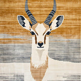 Ultra Soft Area Rug, Non Slip, Stain Resistant, Washable Area Rugs for Living Room, Bedroom, Chic Light Gray Animal Motif(Beige)