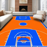 Ultra Soft Area Rug, Non Slip, Stain Resistant, Washable Area Rugs for Living Room, Bedroom, Contemporary Athletic Visual Appeal(Orange)