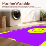 Ultra Soft Area Rug, Non Slip, Stain Resistant, Washable Area Rugs for Living Room, Bedroom, Trendy Cheerful Color Burst(Purple)