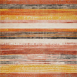 Ultra Soft Area Rug, Non Slip, Stain Resistant, Washable Area Rugs for Living Room, Bedroom, Rustic Vibrant Abstract Medley(Orange)