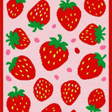Ultra Soft Area Rug, Non Slip, Stain Resistant, Washable Area Rugs for Living Room, Bedroom, Soft Absorbent Retro Fruit Pattern(Red)