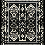 Ultra Soft Area Rug, Non Slip, Stain Resistant, Washable Area Rugs for Living Room, Bedroom, Trendy Monochrome Animal Motif(Black)