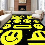 Ultra Soft Area Rug, Non Slip, Stain Resistant, Washable Area Rugs for Living Room, Bedroom, Nostalgic Artistic Expression Mat(Yellow)