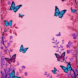 Ultra Soft Area Rug, Non Slip, Stain Resistant, Washable Area Rugs for Living Room, Bedroom, Soft Pastel Butterfly Bliss(Pink)